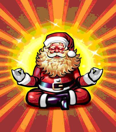 père Noël en méditation